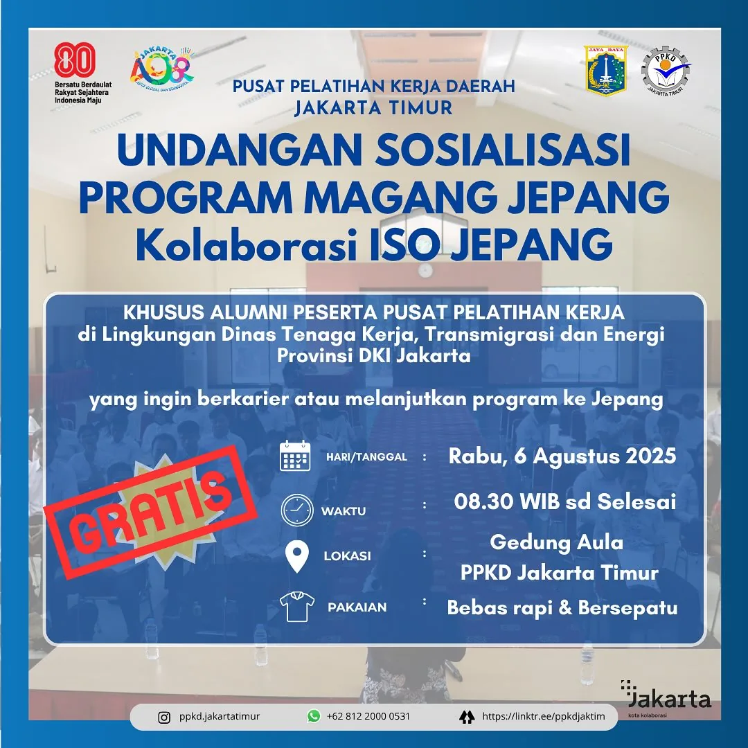 UNDANGAN SOSIALISASI PROGRAM MAGANG JEPANG – PPKD KABUPATEN BOJONEGORO